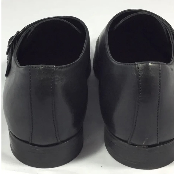 New Geox Uomo Albert Men’s Leather Shoes Monk Strap Oxford Black 45 12 Wide - Picture 10 of 13